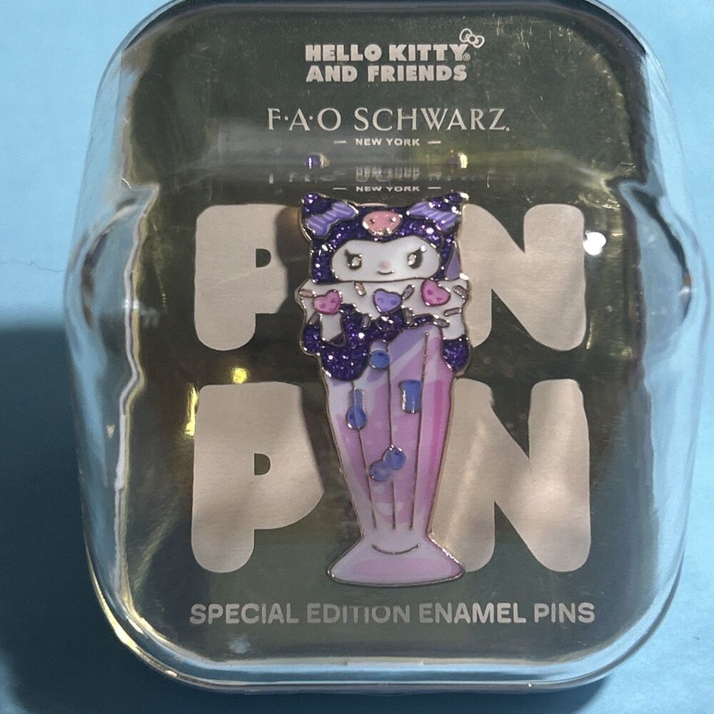Kuromi Pin Hello Kitty & Friends FAO Schwarz ,by Sanrio New 2025 w-Display Box